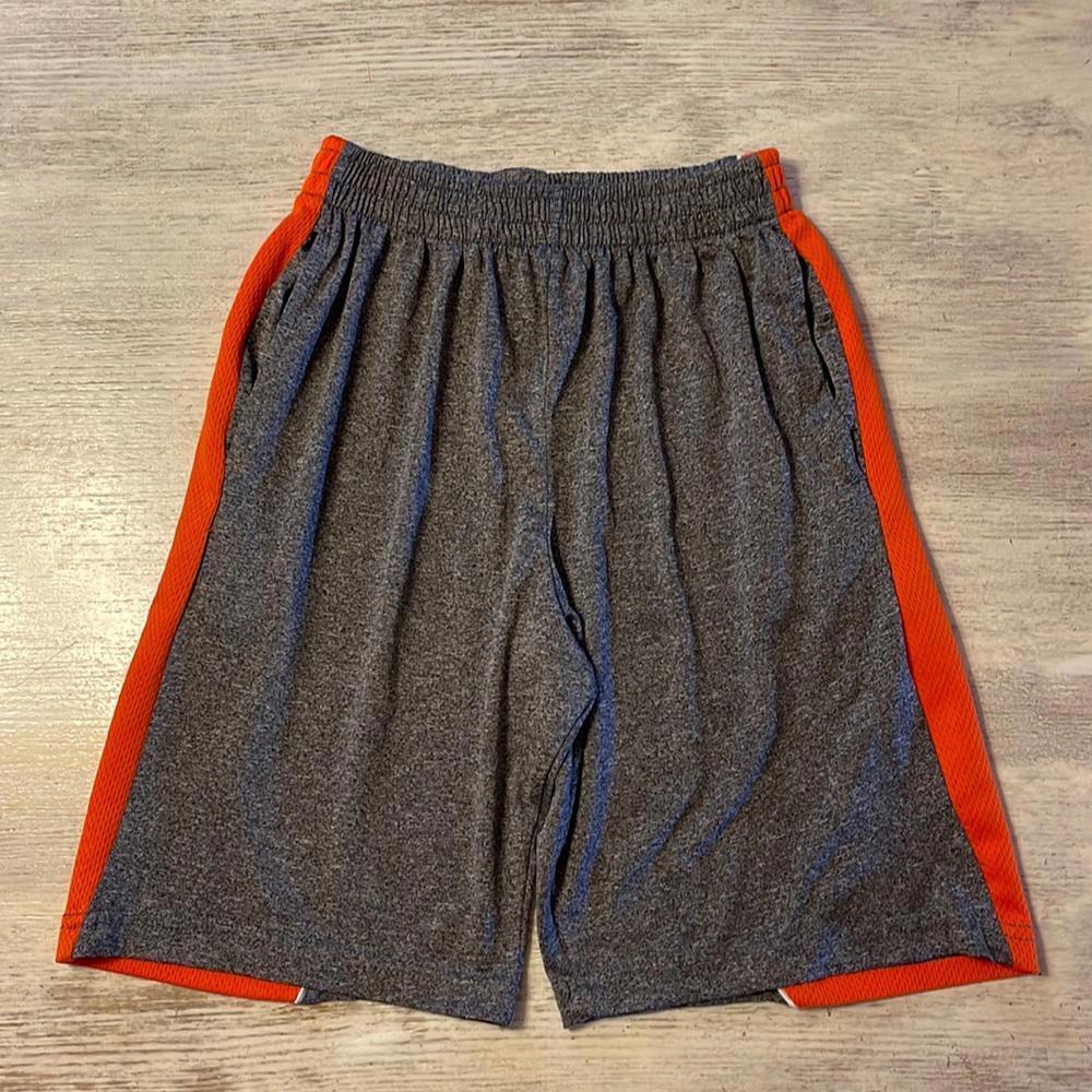 Zone Pro Grey and Orange Athletic Shorts